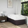 Cadre de lit sans matelas marron foncé 100x200 cm tissu 