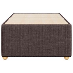 Cadre de lit sans matelas marron foncé 100x200 cm tissu 