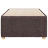 Cadre de lit sans matelas marron foncé 100x200 cm tissu 