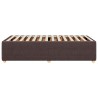 Cadre de lit sans matelas marron foncé 100x200 cm tissu 