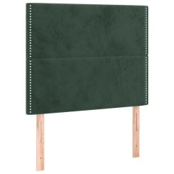 Têtes de lit 2 pcs Vert foncé 100x5x78/88 cm Velours 