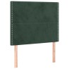 Têtes de lit 2 pcs Vert foncé 100x5x78/88 cm Velours 