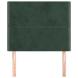 Têtes de lit 2 pcs Vert foncé 100x5x78/88 cm Velours 
