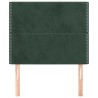 Têtes de lit 2 pcs Vert foncé 100x5x78/88 cm Velours 