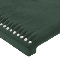 Têtes de lit 2 pcs Vert foncé 100x5x78/88 cm Velours 