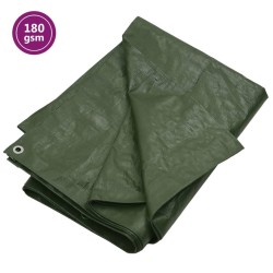 Bâche 180 g/m² 8x12 m Vert PEHD 