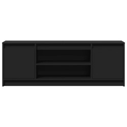 Meuble TV avec LED noir 139,5x34x50 cm bois d'ingénierie 
