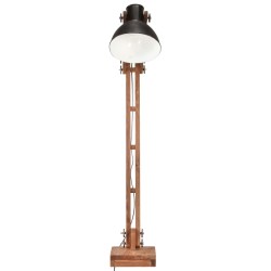 Lampadaire Noir Bois de manguier massif E27 