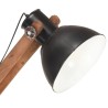 Lampadaire Noir Bois de manguier massif E27 