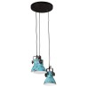 Lampe suspendue 25 W bleu délavé 30x30x100 cm E27 