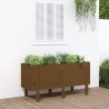 Lit surélevé de jardin brun miel 121x50x57cm bois de pin massif 