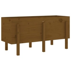 Lit surélevé de jardin brun miel 121x50x57cm bois de pin massif 