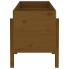 Lit surélevé de jardin brun miel 121x50x57cm bois de pin massif 