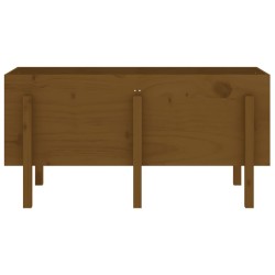 Lit surélevé de jardin brun miel 121x50x57cm bois de pin massif 