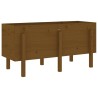 Lit surélevé de jardin brun miel 121x50x57cm bois de pin massif 