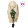 Housses de protection pour plantes avec fermeture éclair 4 pcs 
