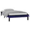 Cadre de lit à LED sans matelas noir 90x190 cm bois massif 