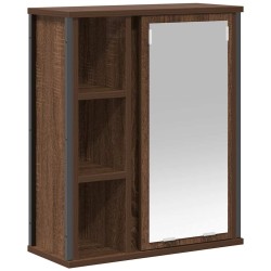 Armoire murale de salle de bain miroir chêne marron 50x21x60 cm 