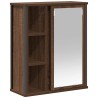 Armoire murale de salle de bain miroir chêne marron 50x21x60 cm 