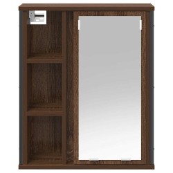 Armoire murale de salle de bain miroir chêne marron 50x21x60 cm 