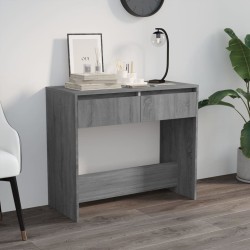 Table console sonoma gris 89x41x76,5 cm bois d'ingénierie 