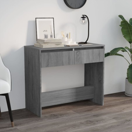 Table console sonoma gris 89x41x76,5 cm bois d'ingénierie 
