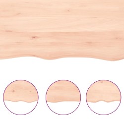 Dessus de table bois massif non traité bordure assortie 