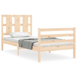 Cadre de lit sans matelas 100x200 cm bois massif 