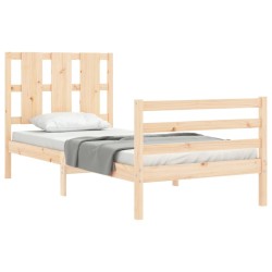 Cadre de lit sans matelas 100x200 cm bois massif 