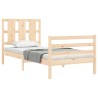 Cadre de lit sans matelas 100x200 cm bois massif 