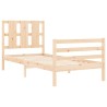 Cadre de lit sans matelas 100x200 cm bois massif 