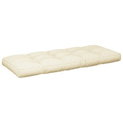 Coussins de palette lot de 2 crème tissu 