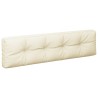 Coussins de palette lot de 2 crème tissu 
