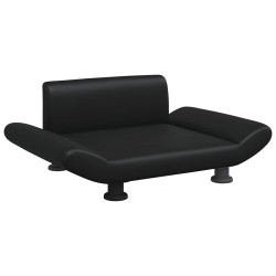 Lit pour chien noir 70x45x28 cm similicuir 