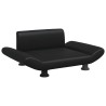 Lit pour chien noir 70x45x28 cm similicuir 