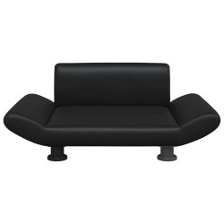 Lit pour chien noir 70x45x28 cm similicuir 
