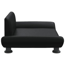 Lit pour chien noir 70x45x28 cm similicuir 