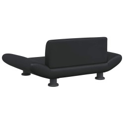 Lit pour chien noir 70x45x28 cm similicuir 