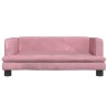 Lit pour chien rose 80x45x30 cm velours 