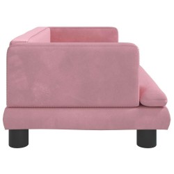 Lit pour chien rose 80x45x30 cm velours 