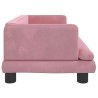 Lit pour chien rose 80x45x30 cm velours 