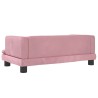 Lit pour chien rose 80x45x30 cm velours 