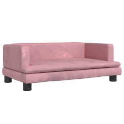 Canapé pour enfants rose 80x45x30 cm velours 