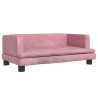 Canapé pour enfants rose 80x45x30 cm velours 