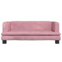 Canapé pour enfants rose 80x45x30 cm velours 