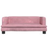 Canapé pour enfants rose 80x45x30 cm velours 