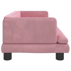 Canapé pour enfants rose 80x45x30 cm velours 