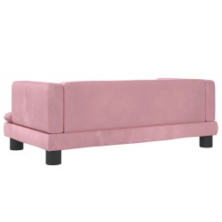 Canapé pour enfants rose 80x45x30 cm velours 