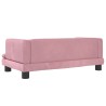 Canapé pour enfants rose 80x45x30 cm velours 