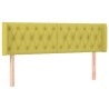 Tête de lit avec oreilles Vert 147x16x78/88 cm Tissu 